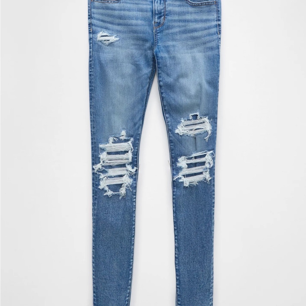 Classic Blue Distressed Women's Jeans